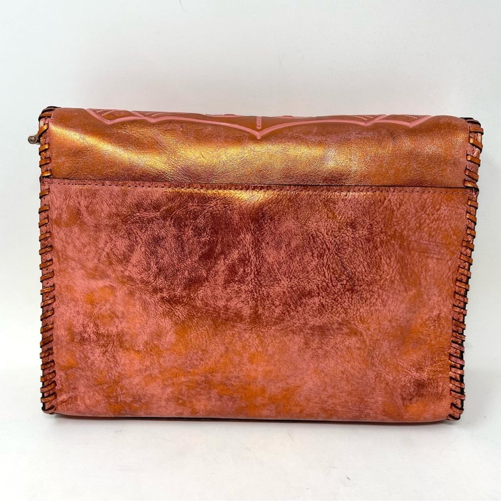 Patricia Nash NEW Patricia Nash Sarola Burnt Coral Hand Tooled Leather Bag Size ONE SIZE - 3 Thumbnail
