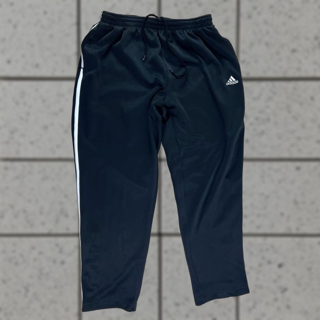 Adidas VINTAGE Adidas Y2K Track Pants Men L Red Black White Ankle Zipper Sweatpants Gym & Training Size US 33 - 1 Thumbnail