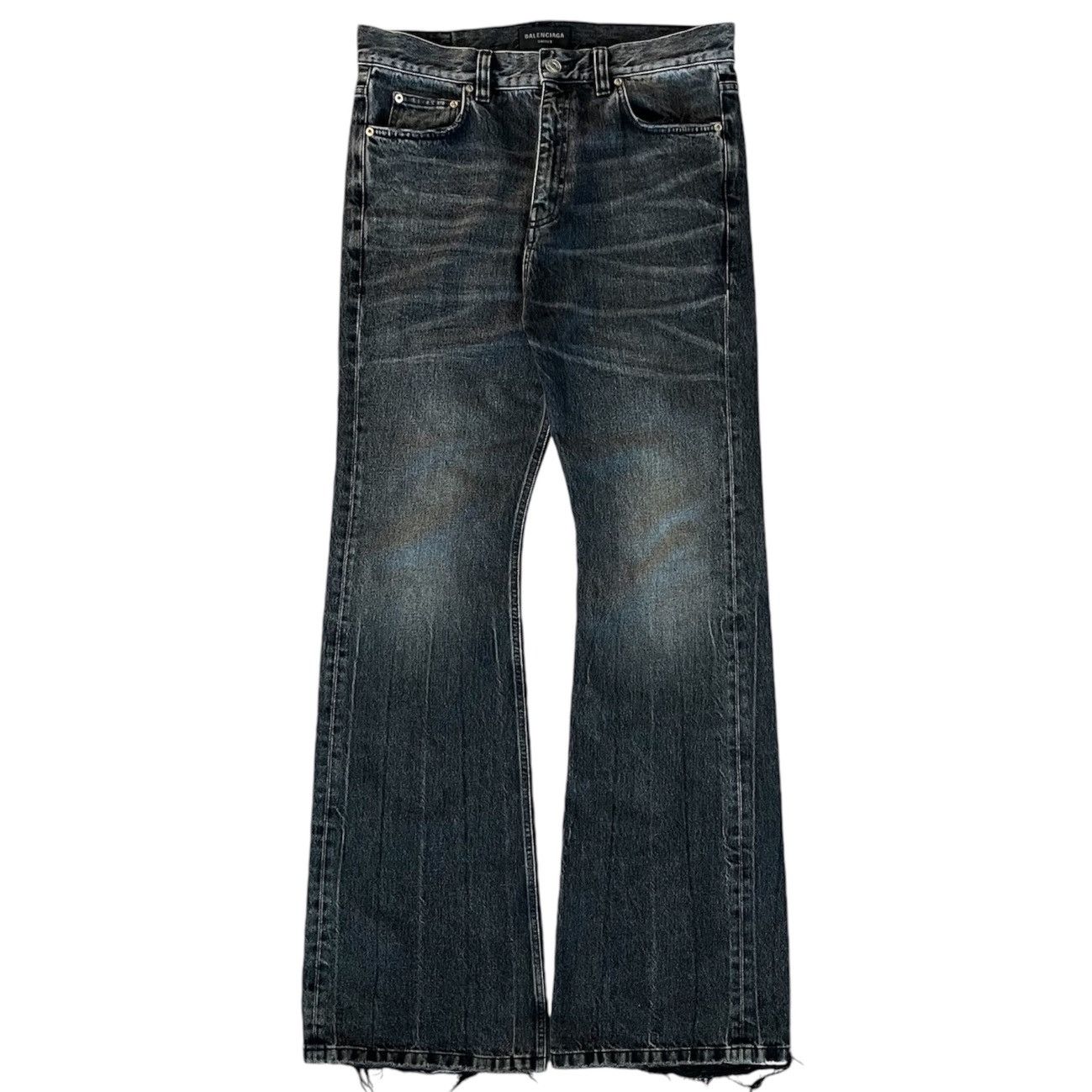 Balenciaga FW22 Lost Tape Grey Flared Denim Size US 32 / EU 48 - 1 Thumbnail