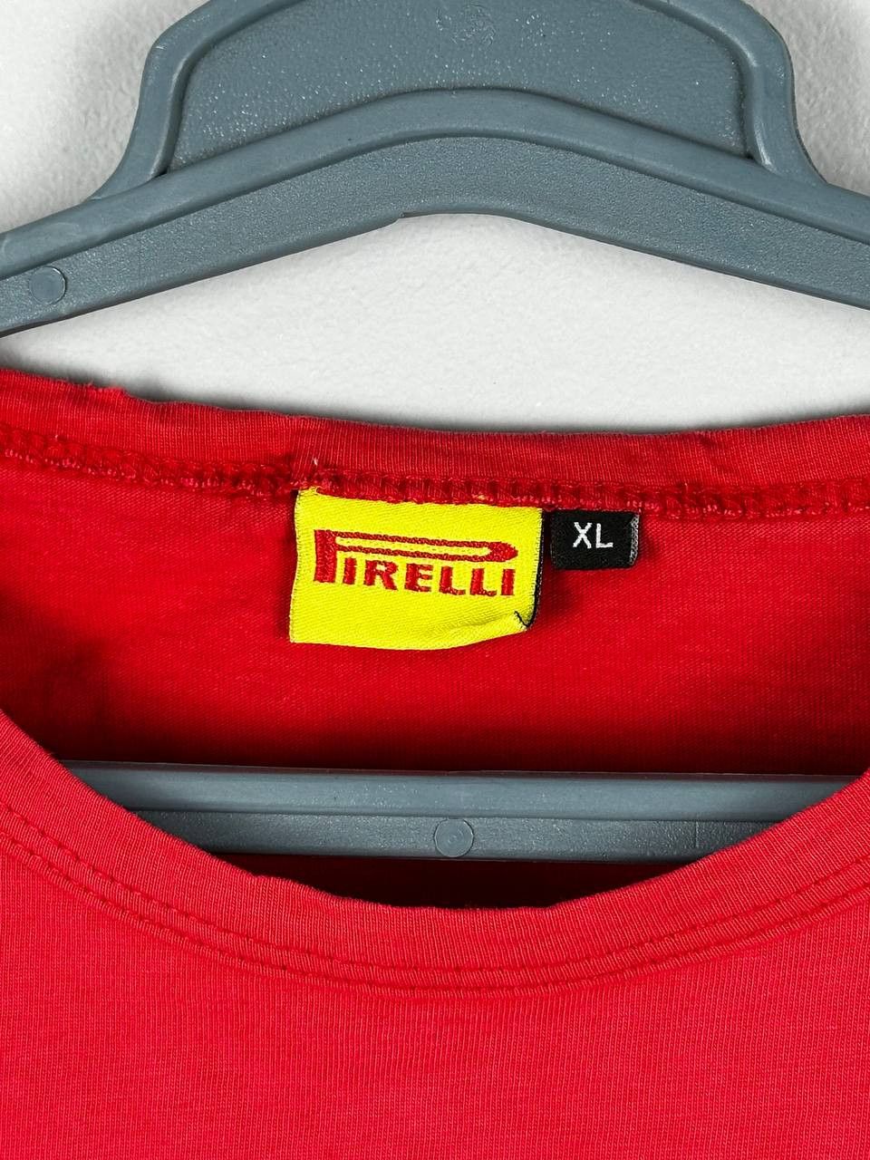 Vintage Vintage Pirelli Ferarri Distressed Red Racing T Shirt Size US XL / EU 56 / 4 - 9 Thumbnail