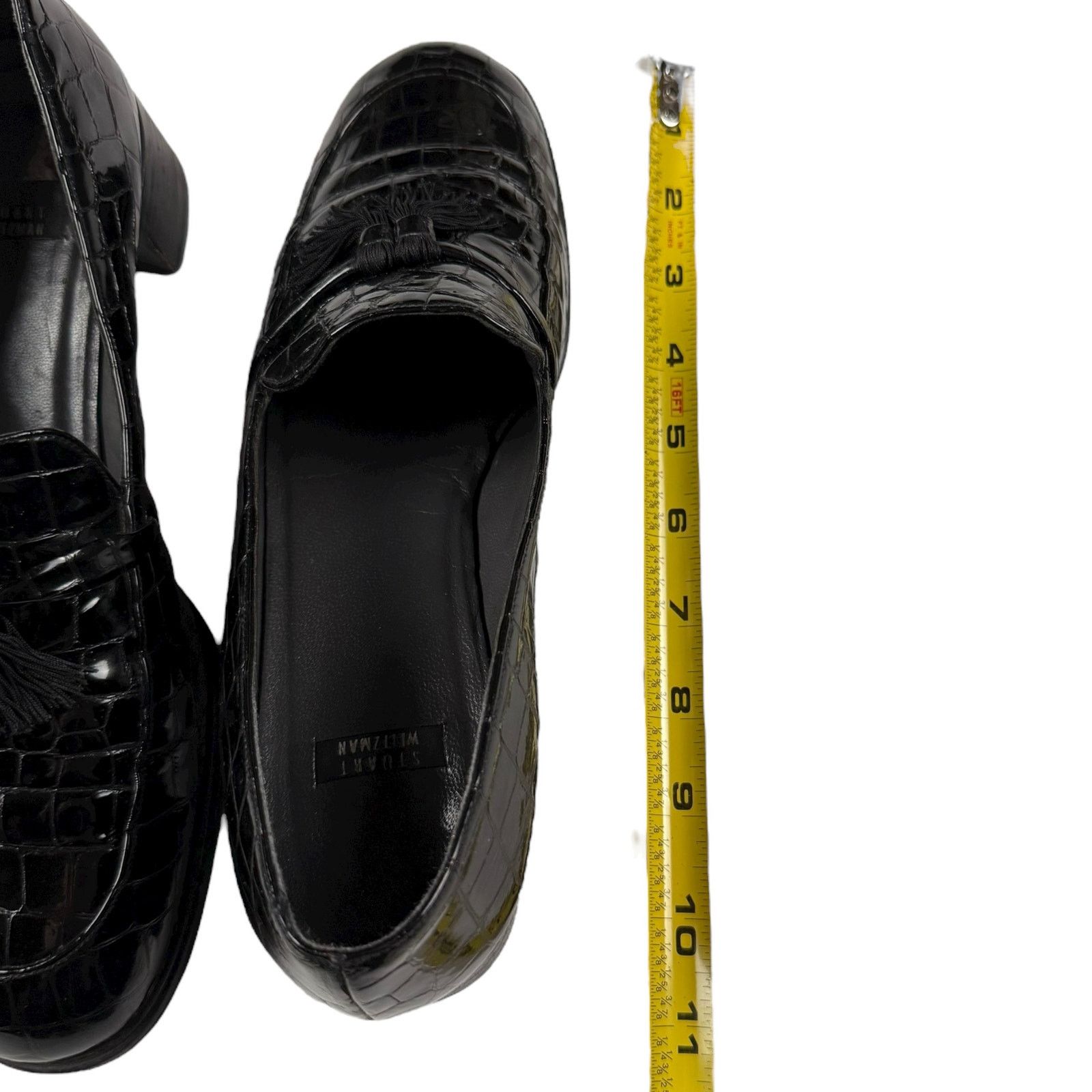 Stuart Weitzman × Vintage Vintage y2k Stuart Weitzman Women's Alligator Tassel Loafers Size US 9.5 / IT 39.5 - 12 Thumbnail
