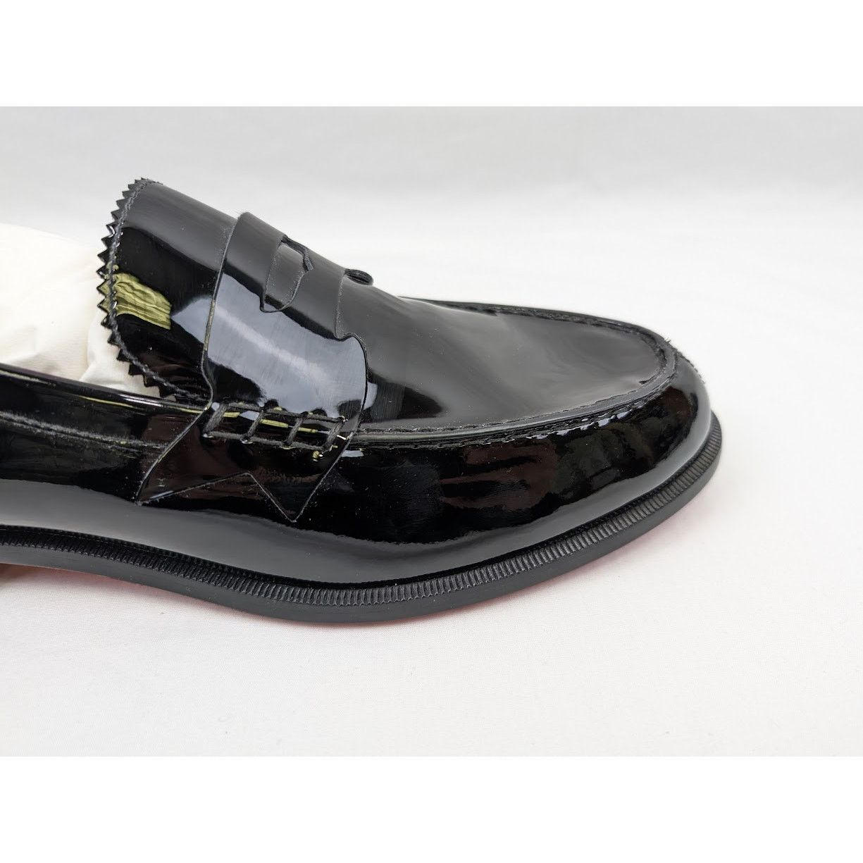 Christian Louboutin o1rshd1 Patent No Penny Flat Shoes in Black/Silver Size US 8.5 / EU 41-42 - 4 Thumbnail