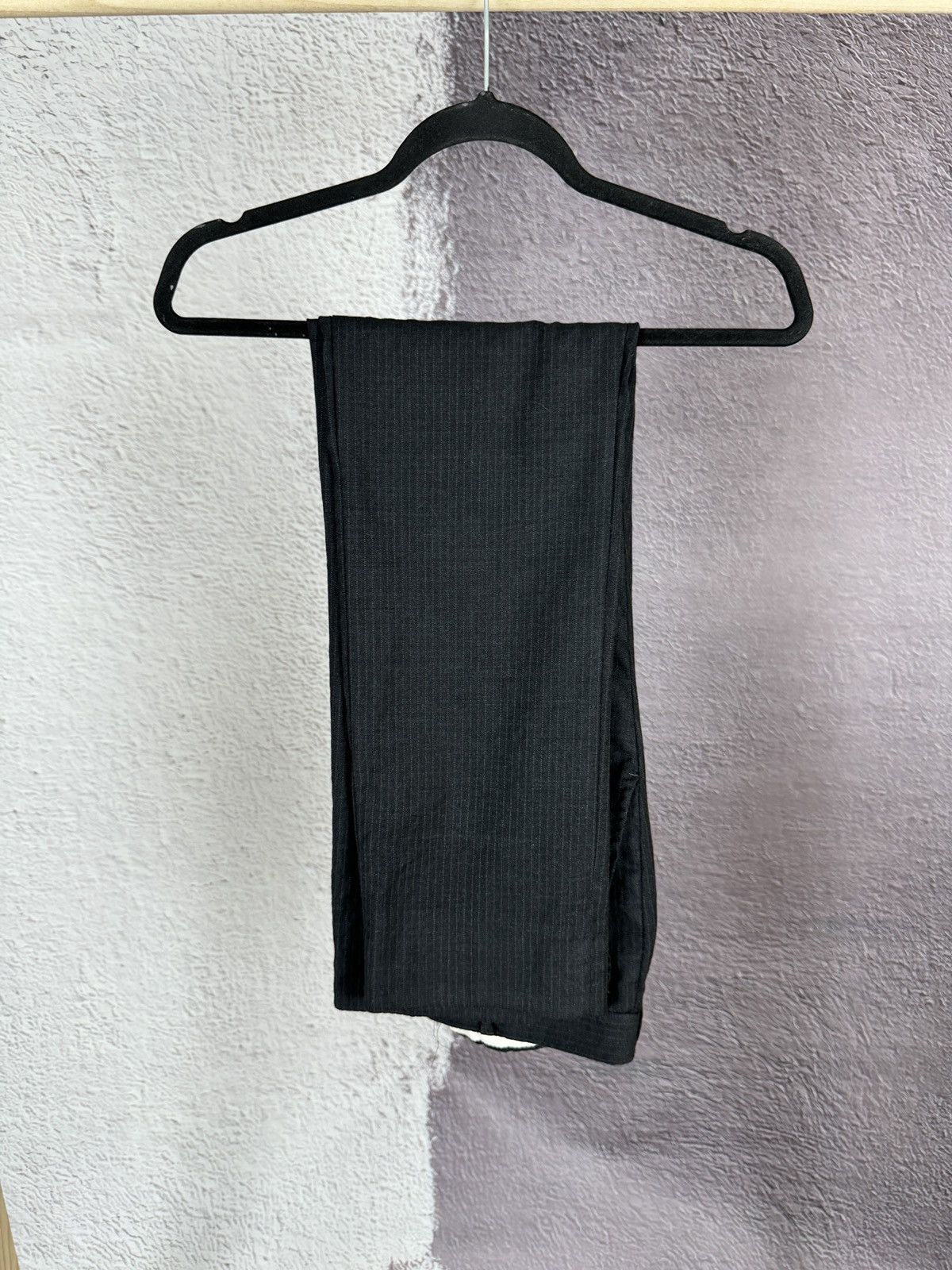 Paoloni Paoloni black graphite striped 2 button Quarantasei suit Size 36R - 17 Thumbnail