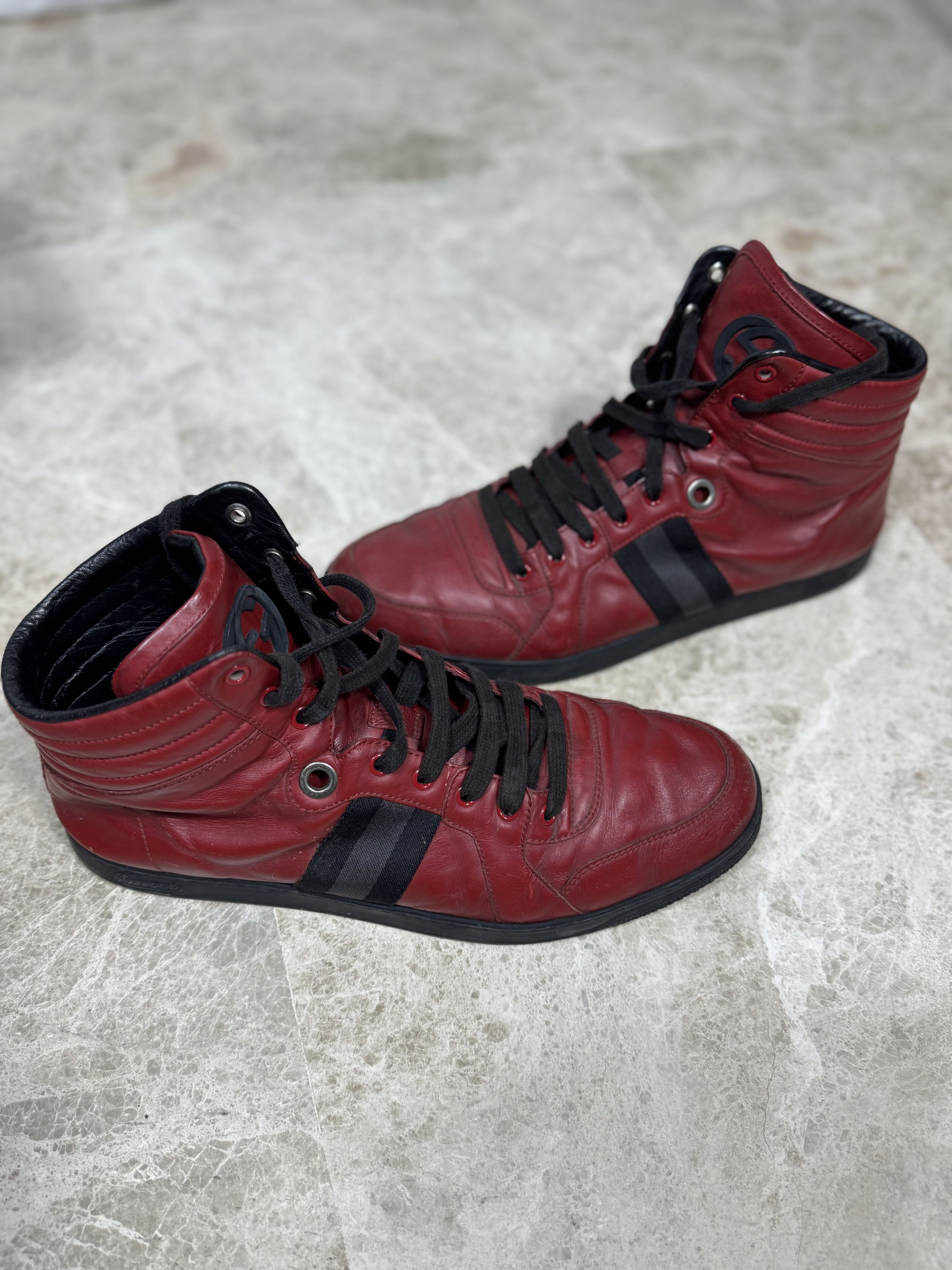 Gucci Gucci Leather Sneakers Size US 12 / EU 45 - 4 Thumbnail