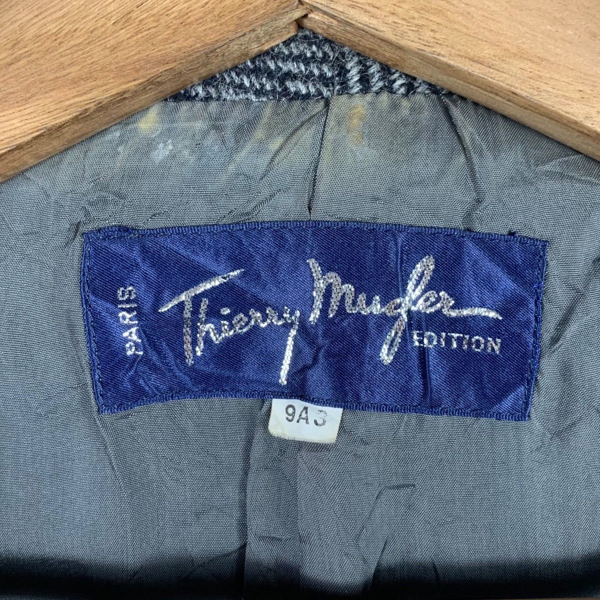 Thierry Mugler Vintage 80’ THIERRY MUGLER PARIS Herringbone Jacket Wool Size S / US 4 / IT 40 - 5 Thumbnail