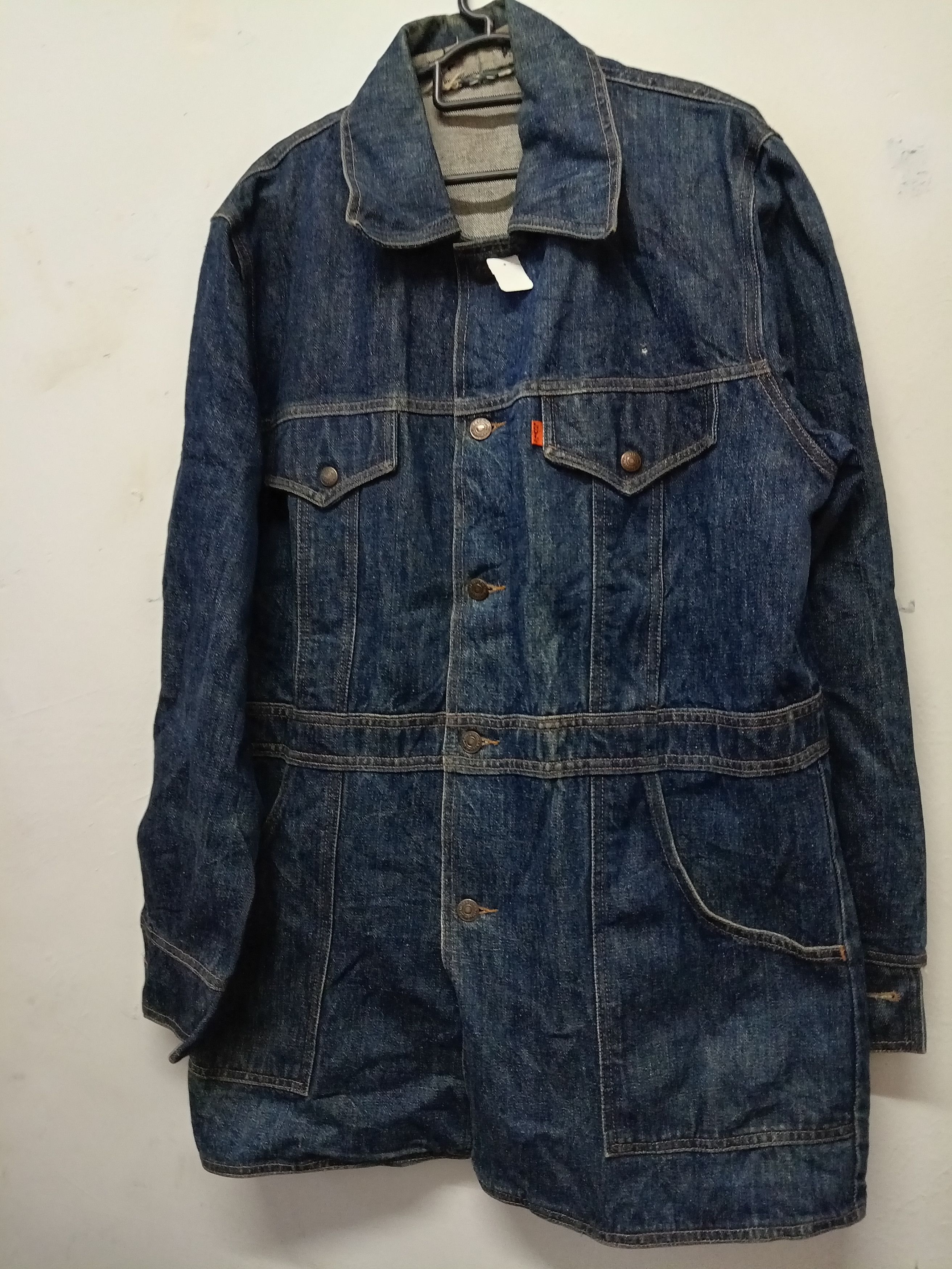 Vintage levis orange tab chore coat trench denim jacket