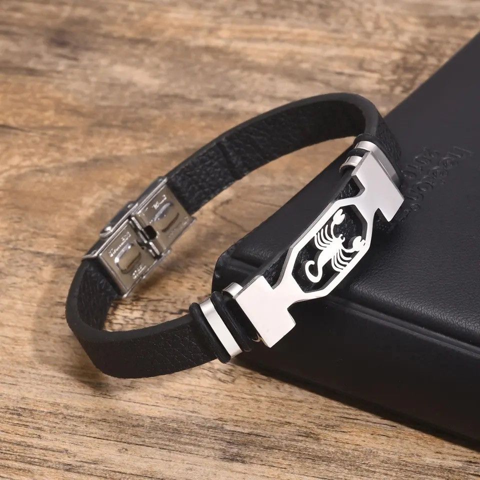 Jewelry × Vintage Scorpio Genuine Leather Bracelets Size ONE SIZE - 6 Thumbnail