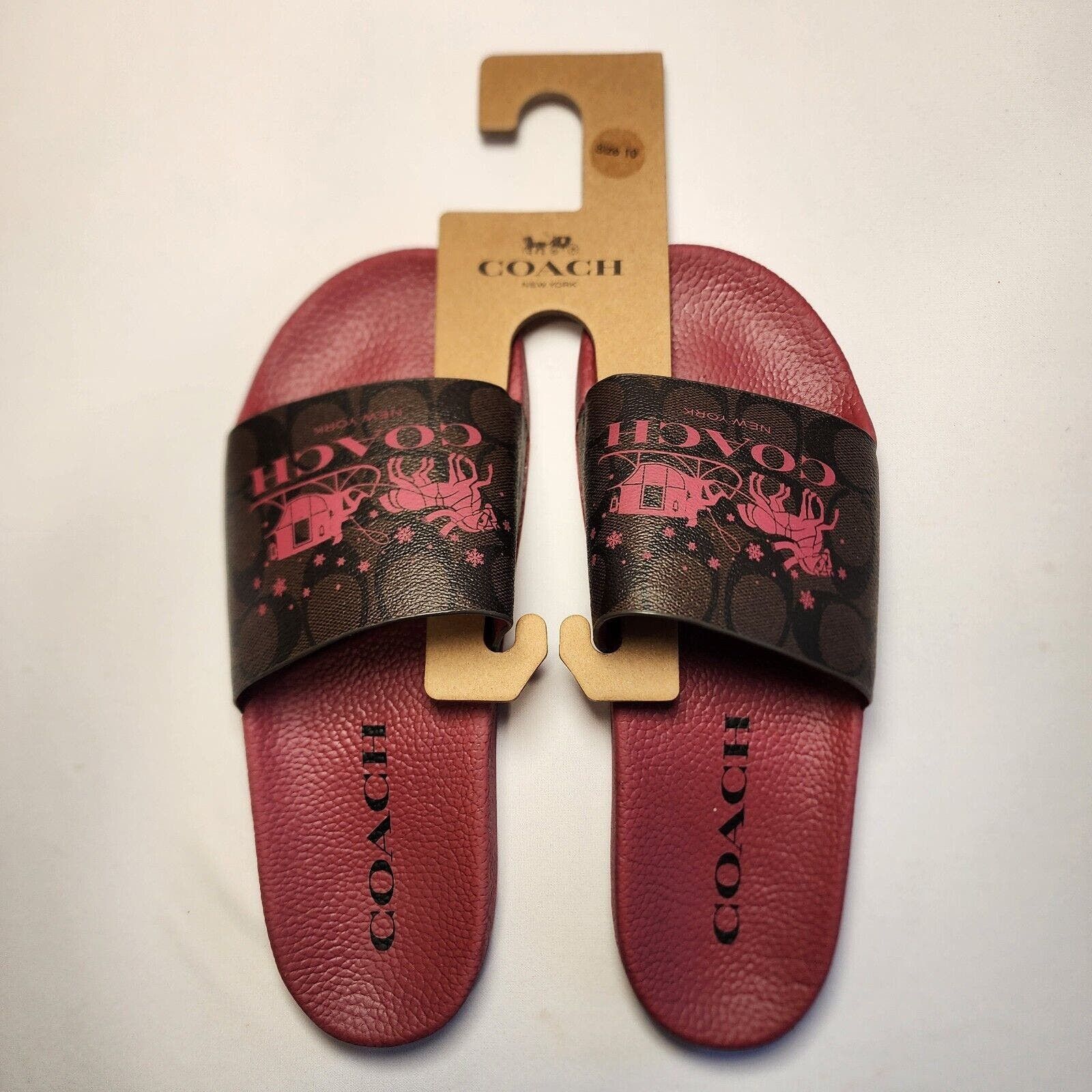 Coach Uli Sport Slide Signature Horse Carriage Women's 10