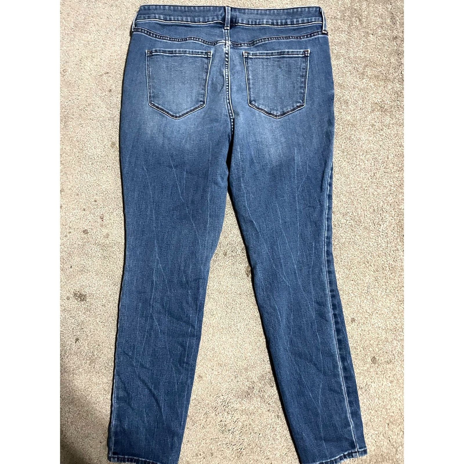 Old Navy Old Navy Jeans Skinny Dark Wash 14 Women Streetwear OP Icon Mid Rise Slim Ankle Pockets Stretch Button Zipper Size 36" / US 14 / IT 50 - 3 Thumbnail