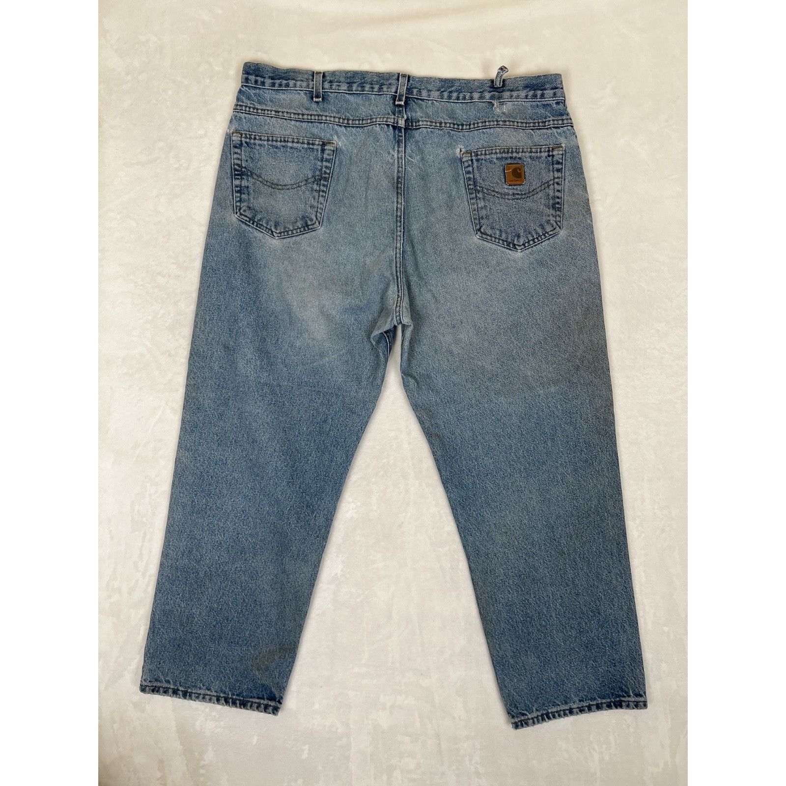 Carhartt Carhartt B160-DST Jeans Mens 42x30 Distressed Denim Leather Size US 42 / EU 58 - 9 Thumbnail