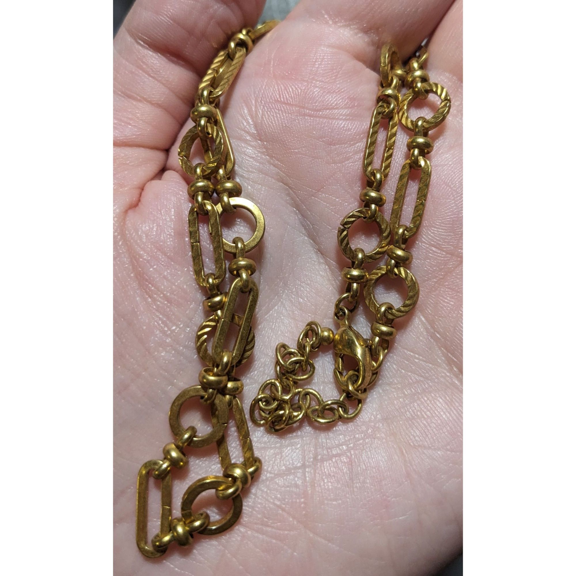 Other Retro Glam Textured Gold Link Necklace Size ONE SIZE - 5 Thumbnail