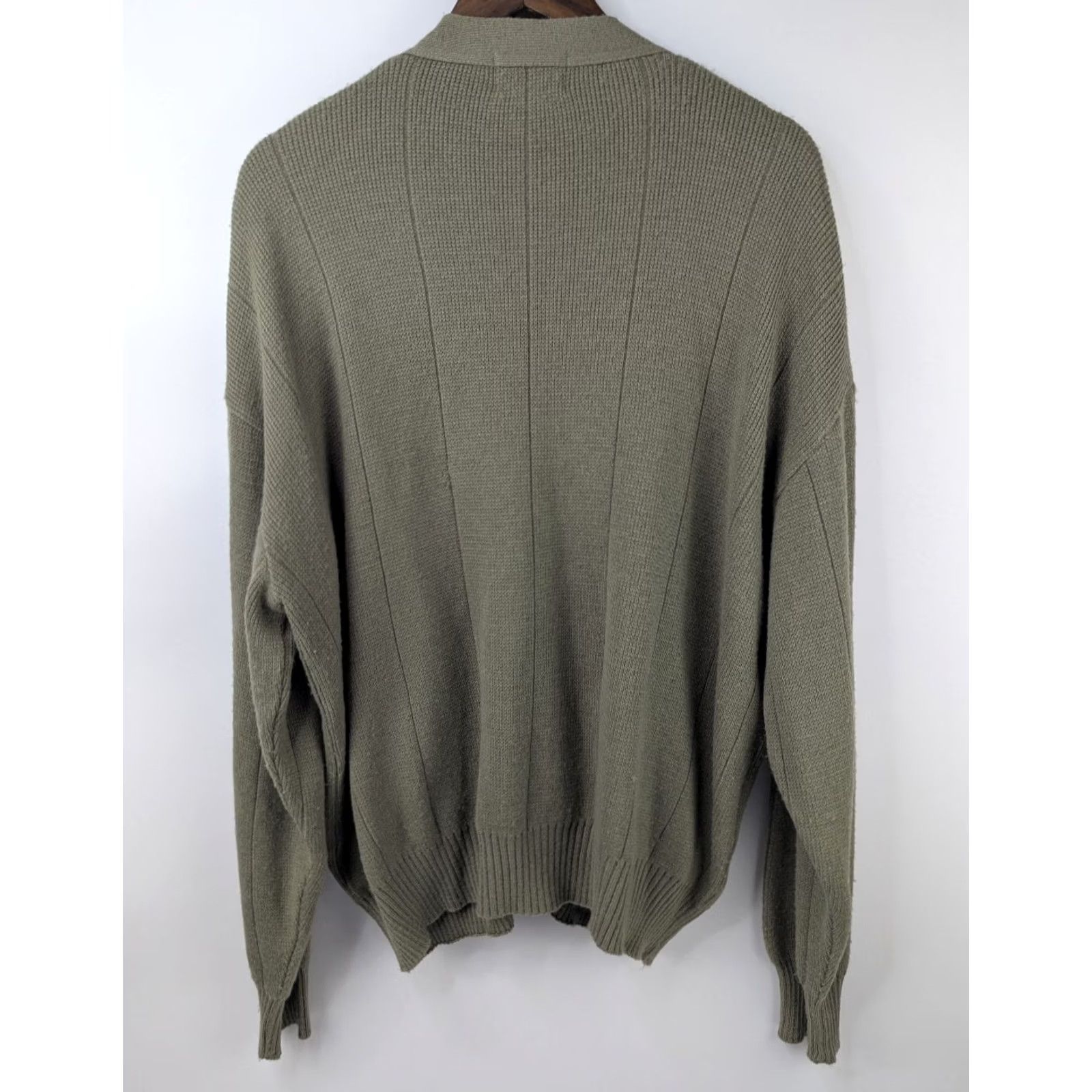 Vintage VINTAGE Sansabelt Sport Cardigan Sweater Mens XL Green Geometric Knit 80s 90s Grunge Grandpa Size US XL / EU 56 / 4 - 4 Thumbnail