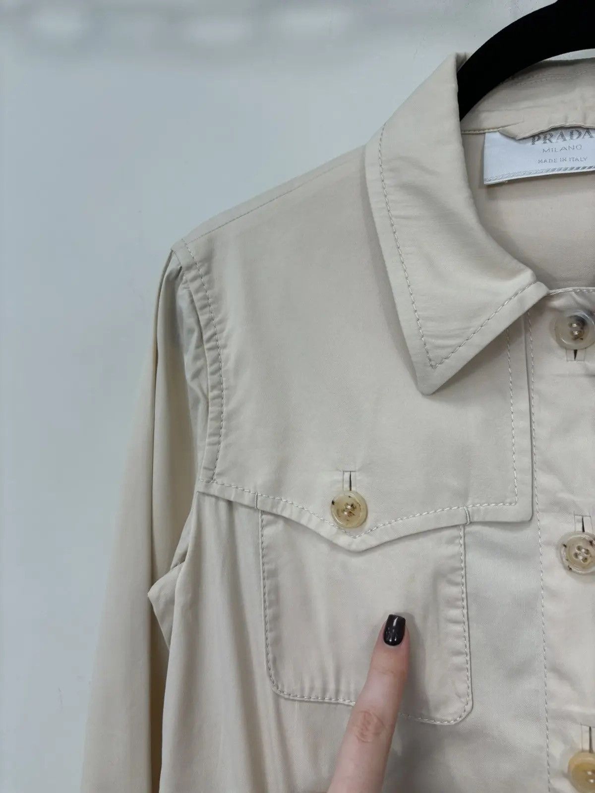 Prada Prada Women’s Rare Classic Luxury Cotton Nylon Jacket Size M / US 6-8 / IT 42-44 - 9 Thumbnail