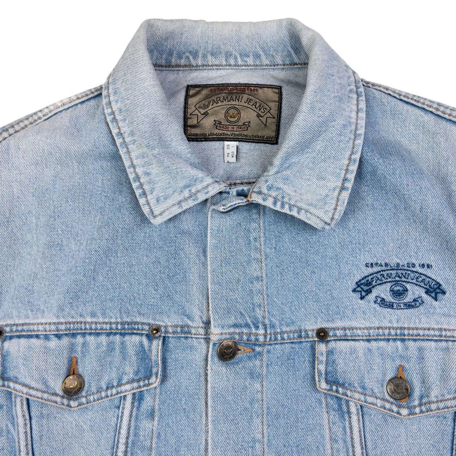 Other Vintage Armani Jeans Button Up Denim Jacket Size M Size US L / EU 52-54 / 3 - 3 Thumbnail