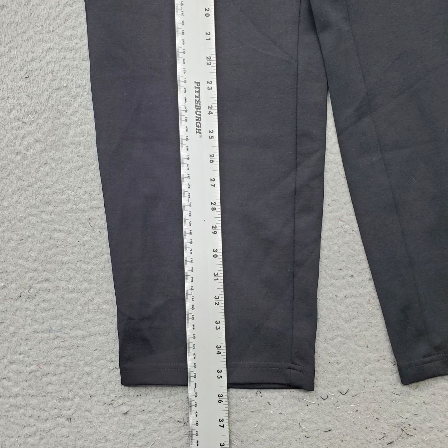 Avenue Avenue Womens Petites 18/20 Black Ponte Pants Stretch Casual Straight Leg Pull On Size 18/20 Size 40" / US 18 - 3 Thumbnail