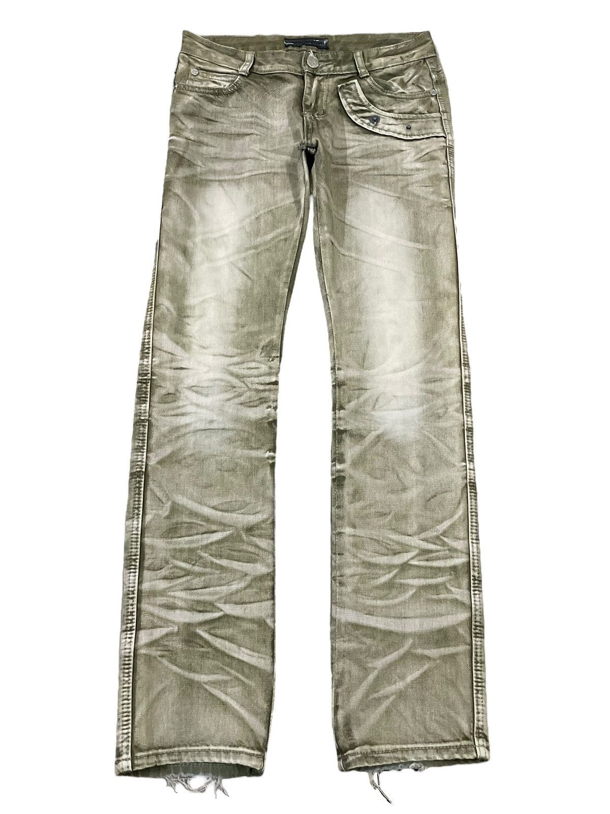 Japanese Brand Vintage Japanese Brand Streetstyle Mossy Wash Slim Jeans Size 30" / US 8 / IT 44 - 1 Thumbnail