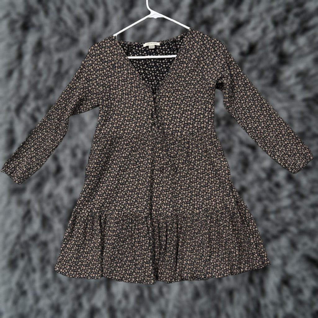 American Eagle Outfitters VINTAGE? No. American Eagle Dress XS Floral Ruffle Lined Boho Cottagecore Coquette Grunge Size XS / US 0-2 / IT 36-38 - 1 Thumbnail