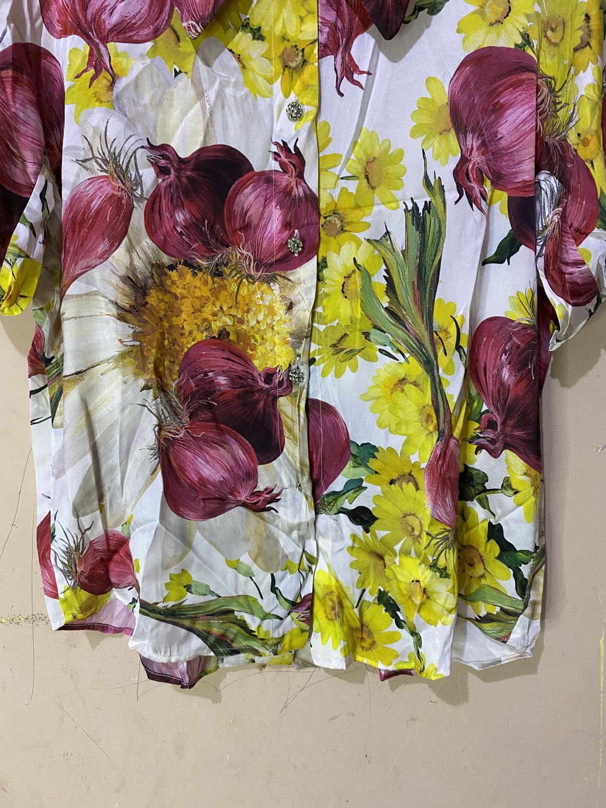 Dolce & Gabbana SS 2012 Dolce & Gabbana Onion Printed Silk Blouse Size S / US 4 / IT 40 - 4 Thumbnail