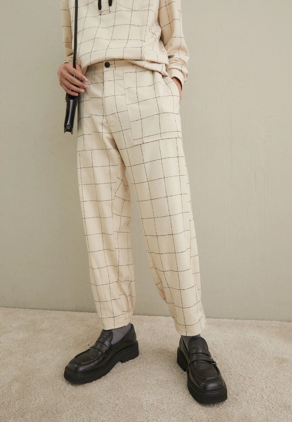 Henrik Vibskov !DS! SS22 Henrik Vibskov Mads Beige Black Casual Pants Size US 34 / EU 50 - 3 Thumbnail