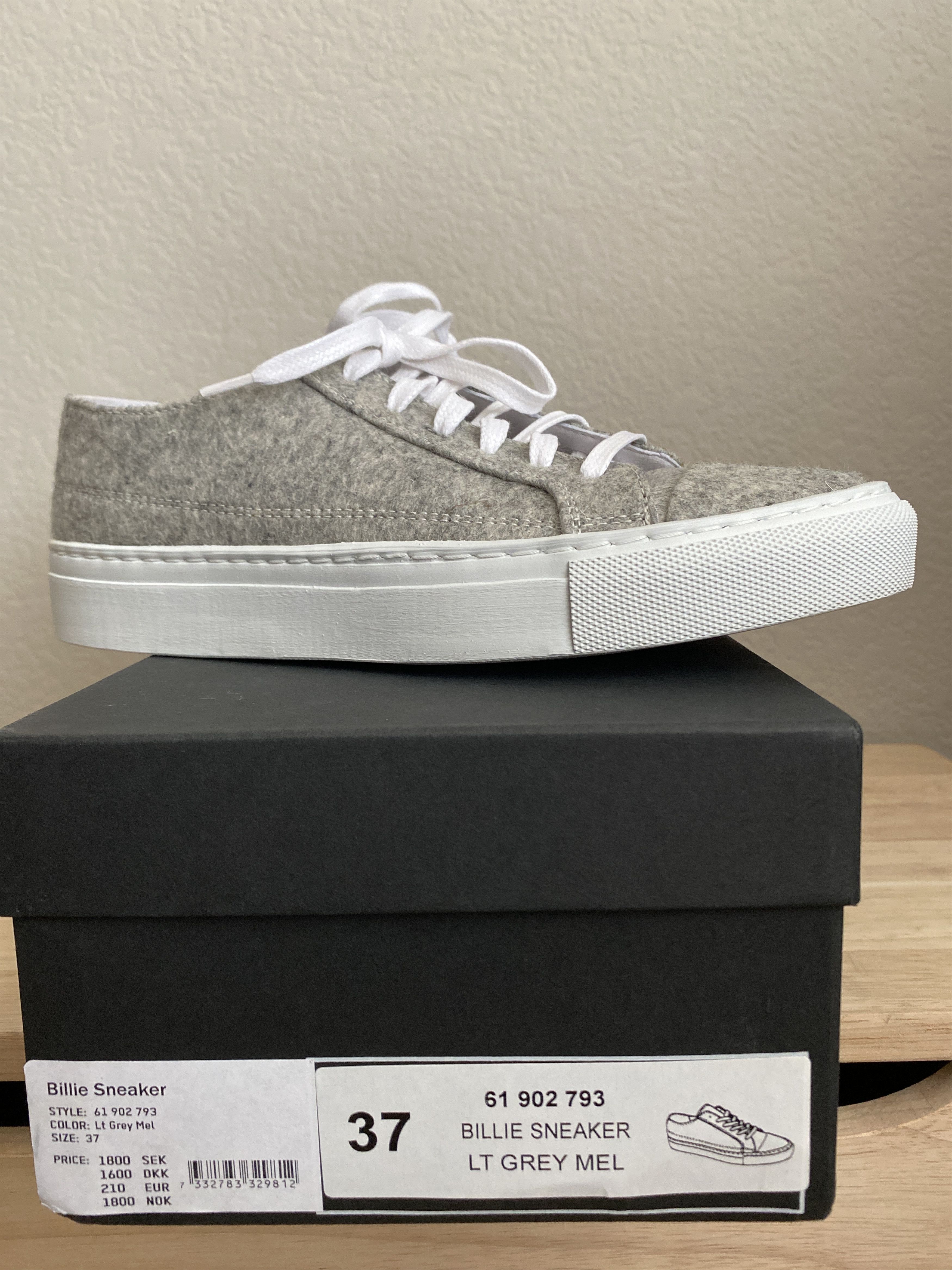 Hope Hope Stockholm "Billie Sneaker" Light Grey Size US 7 / IT 37 - 8 Thumbnail