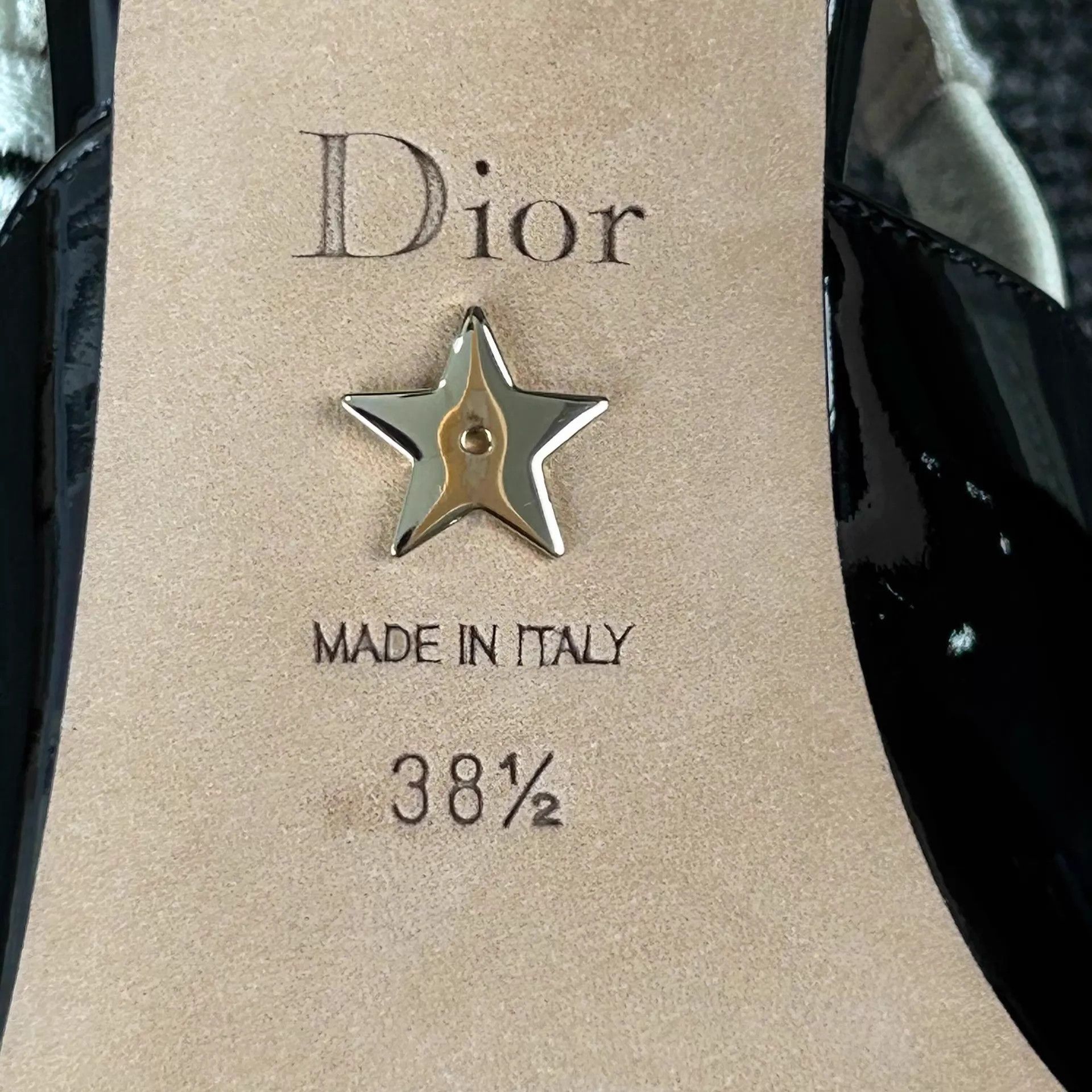 Dior Dior Black Patent Leather Logo Strap Heels 38.5 Size US 8 / IT 38 - 7 Thumbnail