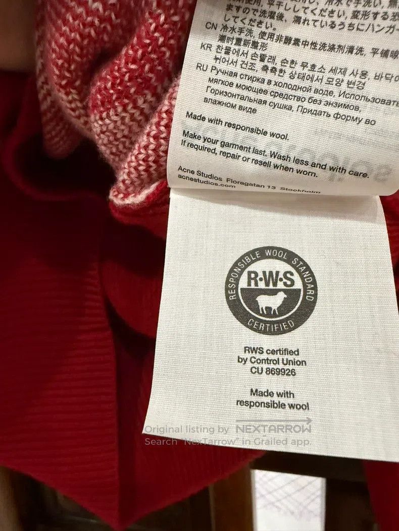 Acne Studios Acne Studios Red Smile Face Open Cardigan Sweater with Cla Size XS / US 0-2 / IT 36-38 - 5 Thumbnail