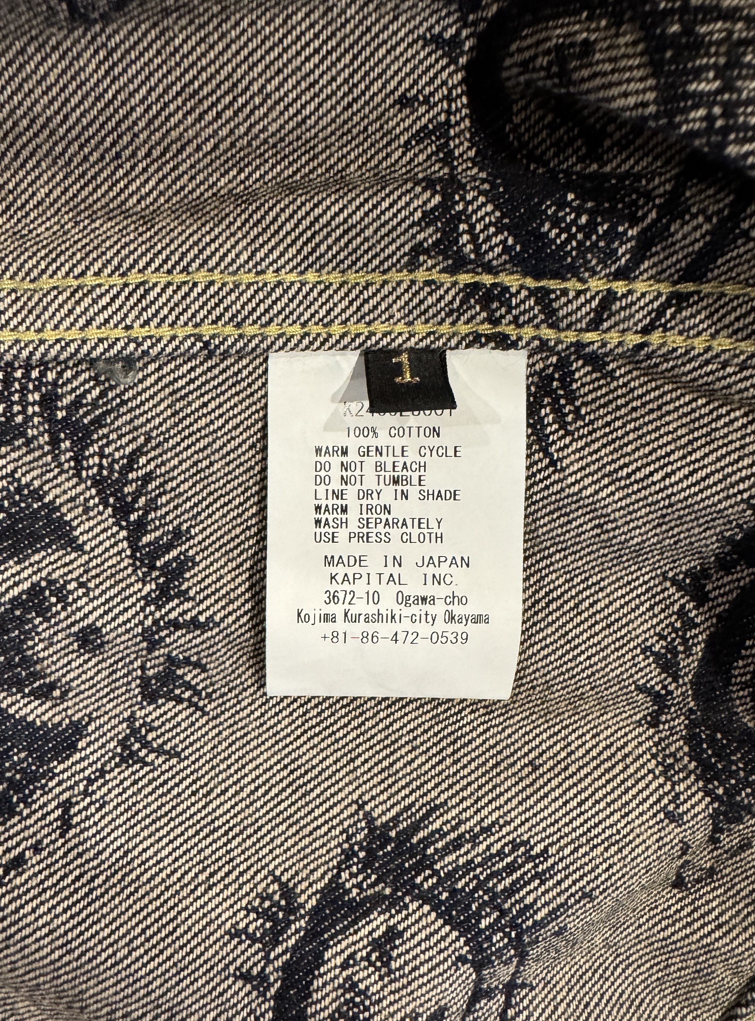 Kapital KAPITAL 12 OZ SPEAKEASY DENIM 3RD JKT (L's) INDIGO SZ 1 Size S / US 4 / IT 40 - 9 Thumbnail