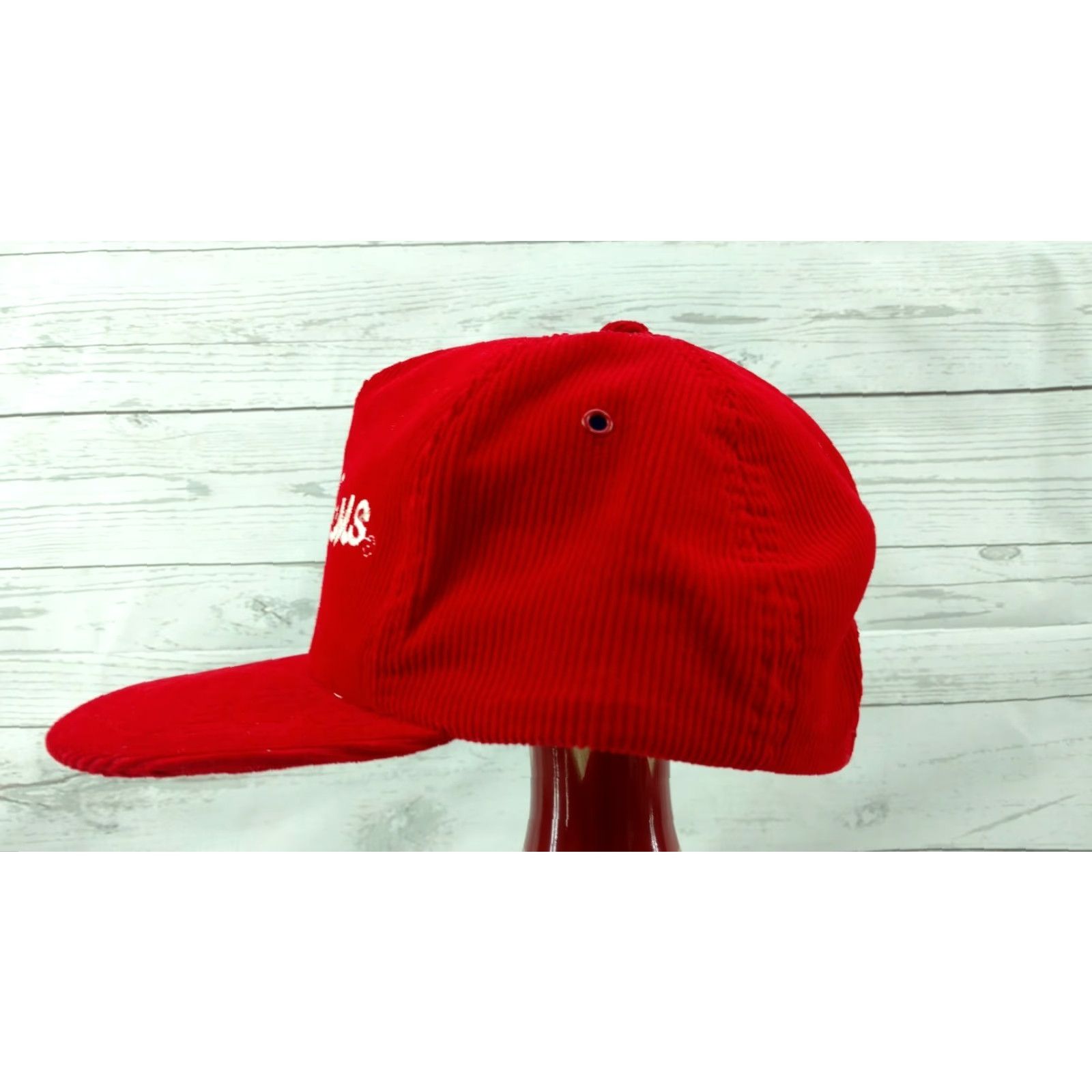 Vintage VINTAGE BOB EVANS Corduroy Hat Red Trucker Country Snapback Men Adjustable Size ONE SIZE - 4 Thumbnail