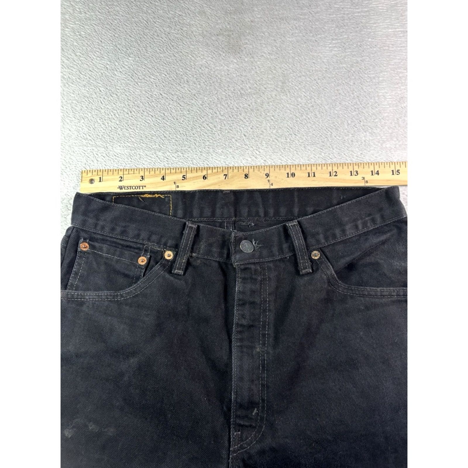 Levi's VINTAGE Levi's 521 Jeans Men Black Straight Size 32x34 Distressed 5-Pocket Denim logo 90s USA Size US 32 / EU 48 - 6 Thumbnail