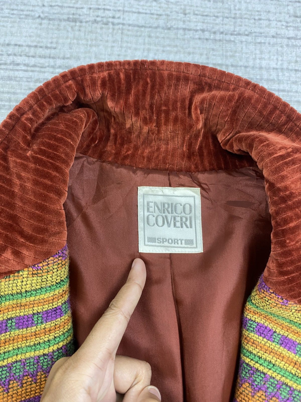 Enrico Coveri Vintage 90s Enrico Coveri Multicolour Westbound Style Blazer Size US M / EU 48-50 / 2 - 9 Thumbnail