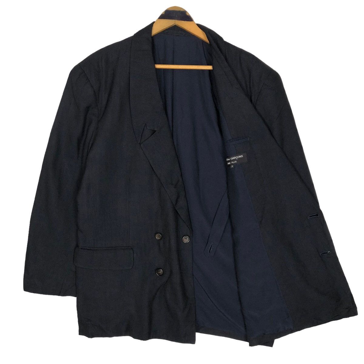 Comme des Garcons Vintage 90s Comme Des Garcons Homme Plus Silk Blazer Size US S / EU 44-46 / 1 - 6 Thumbnail