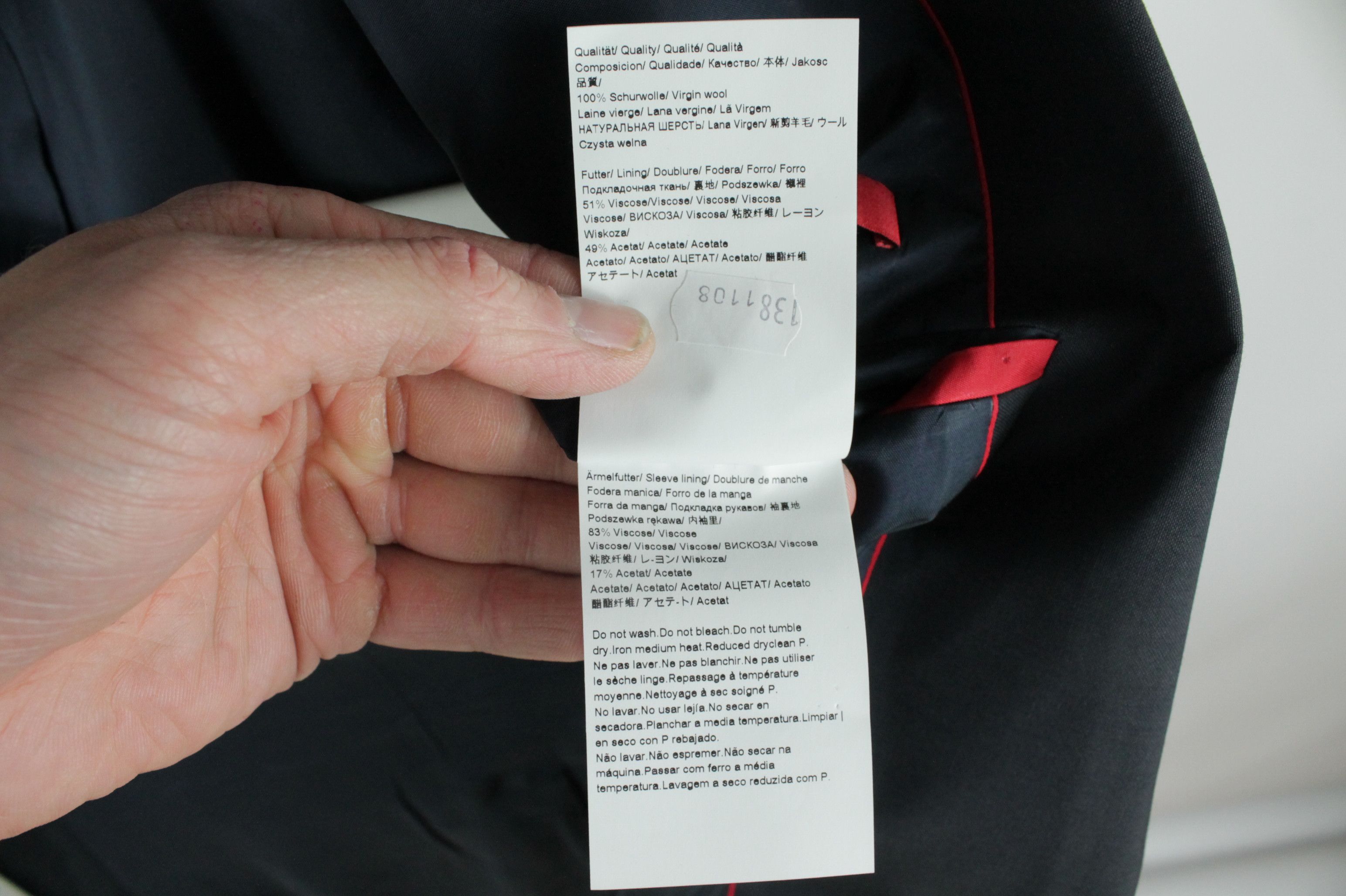 Hugo Boss Hugo Boss Red Label High Marching Black Blazer Jacket Size US M / EU 48-50 / 2 - 10 Thumbnail