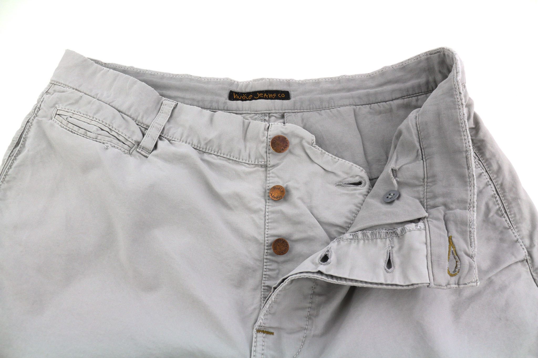 Nudie Jeans KHAKI REGULAR W32/L34 Organic Moon Dust Chino 82570 Size US 32 / EU 48 - 4 Thumbnail