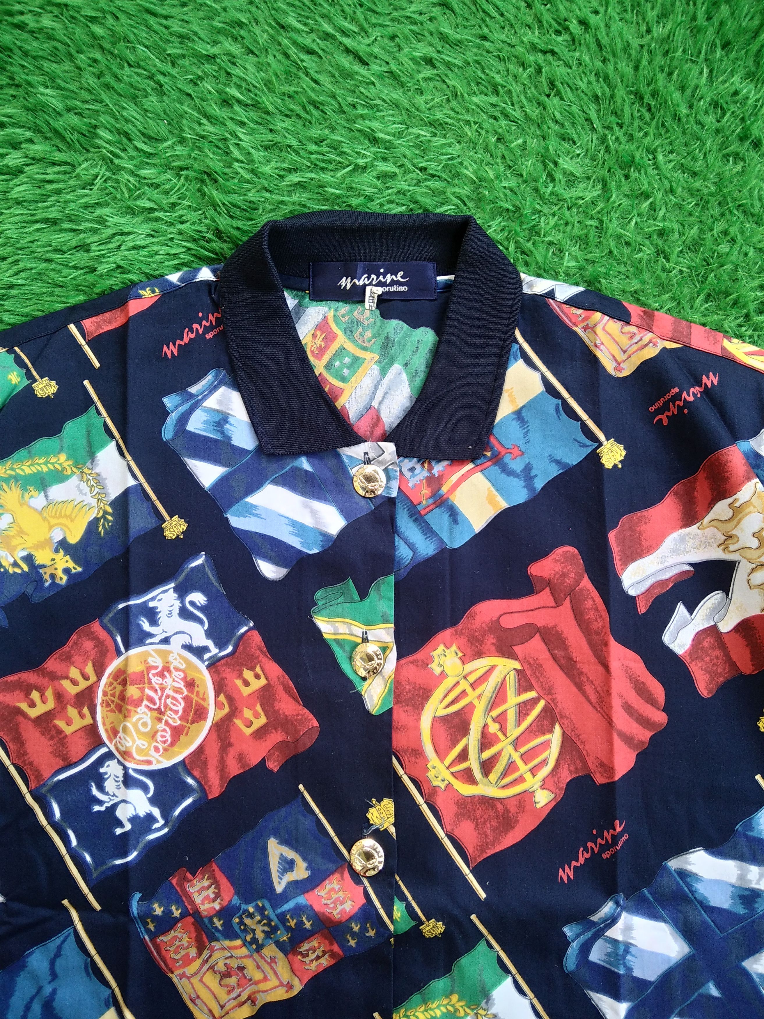 If Six Was Nine × Japanese Brand VTG 80s Marine Sporutino All Over Print Flag Retro Style Size US M / EU 48-50 / 2 - 6 Thumbnail