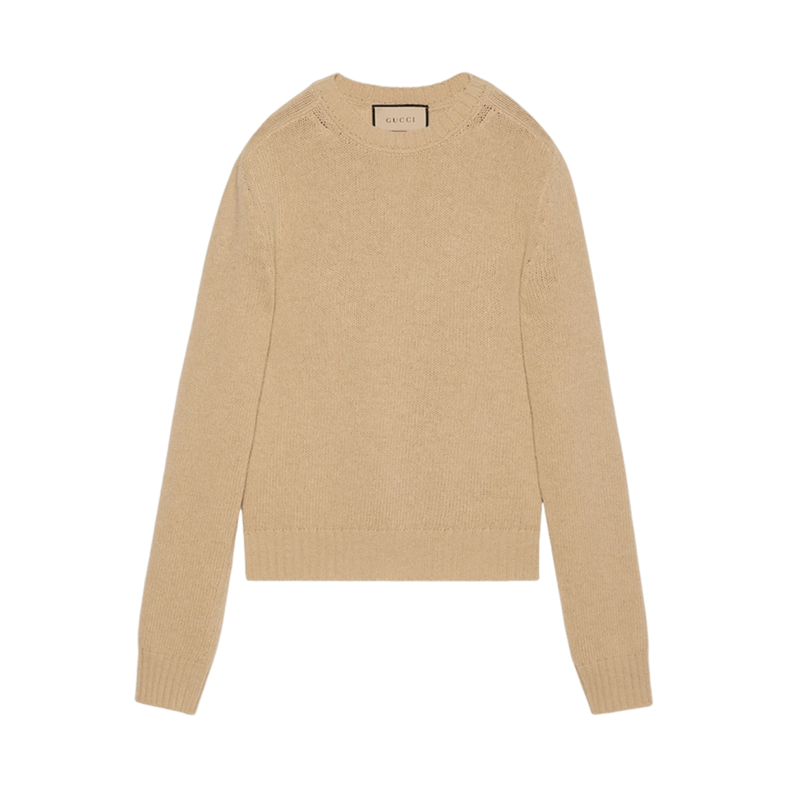 Gucci o1s1wg111025 Wool Jumper With Gucci Embroidery in Beige Size US M / EU 48-50 / 2 - 1 Preview