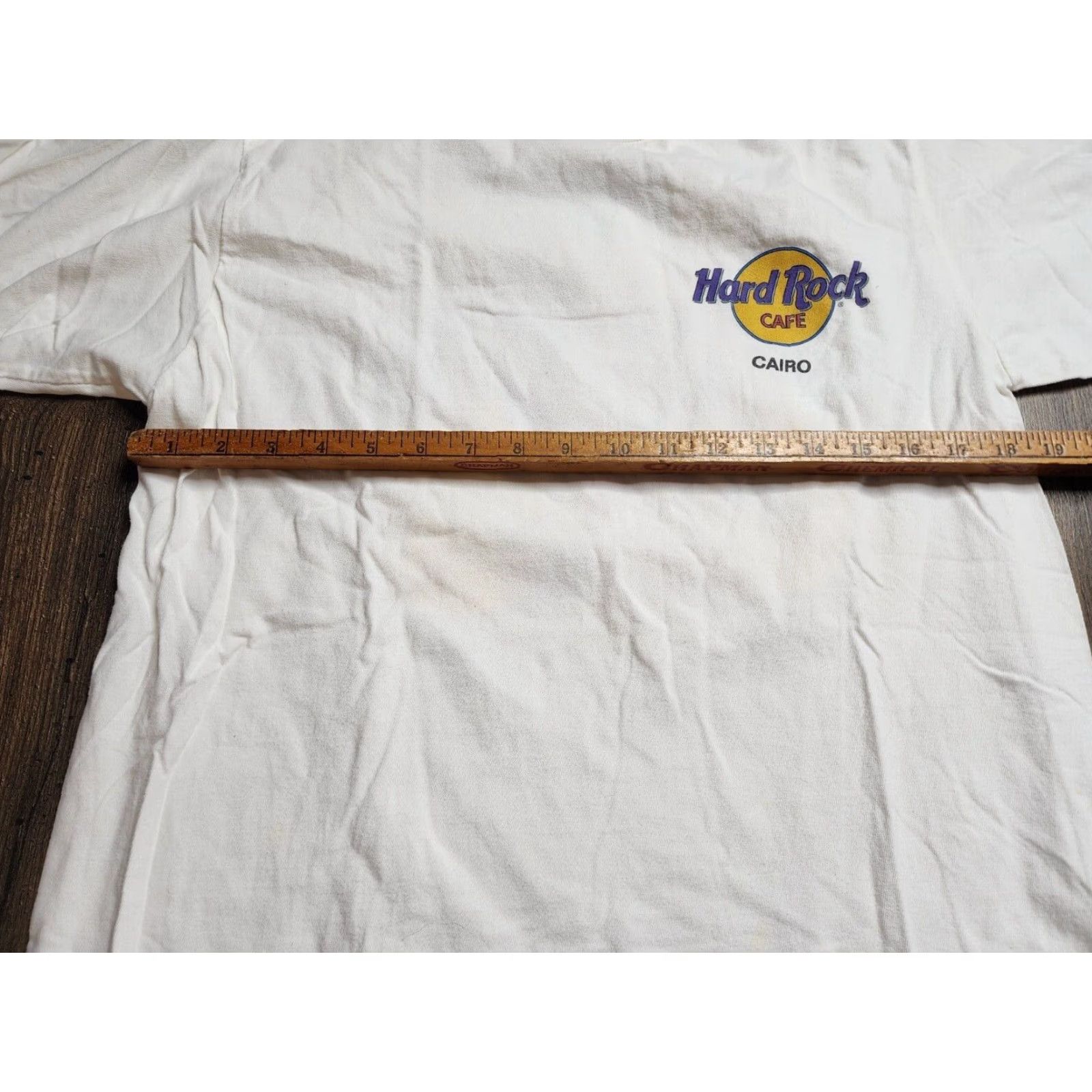 Hard Rock Cafe VINTAGE Hard Rock Cafe Guitars T-Shirt Men M White 90s Music Distressed Size US M / EU 48-50 / 2 - 2 Thumbnail