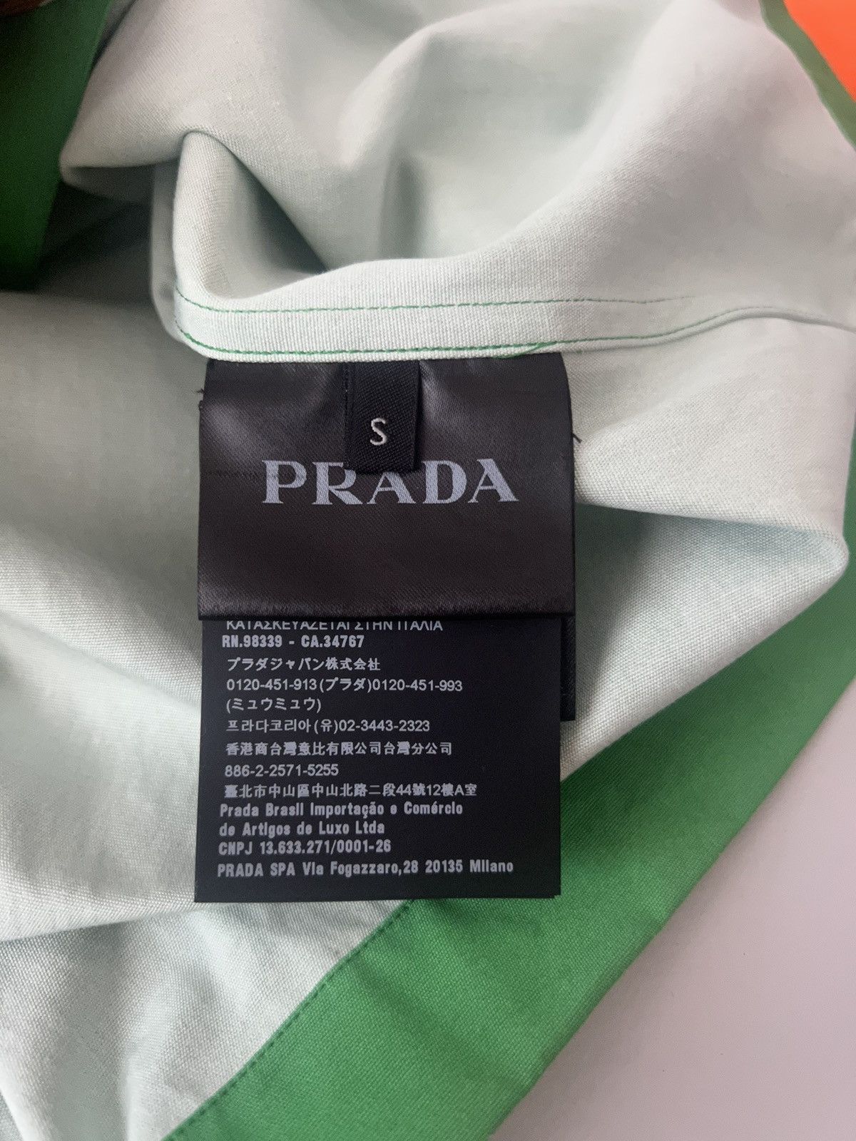 Prada Prada Multicolor Double Match Cotton Bowling Shirt Size US S / EU 44-46 / 1 - 8 Thumbnail