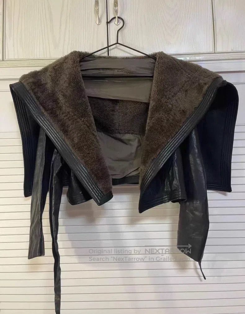 Rick Owens Rick Owens Fur and Leather Integrated Reversible Collar Ja Size S / US 4 / IT 40 - 2 Thumbnail