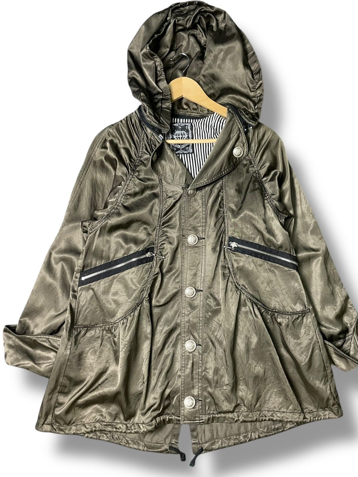 Japanese Brand × Seditionaries × Vintage ALGONQUINS Brand Shimmer Hooded Jacket (77) Size US M / EU 48-50 / 2 - 1 Thumbnail