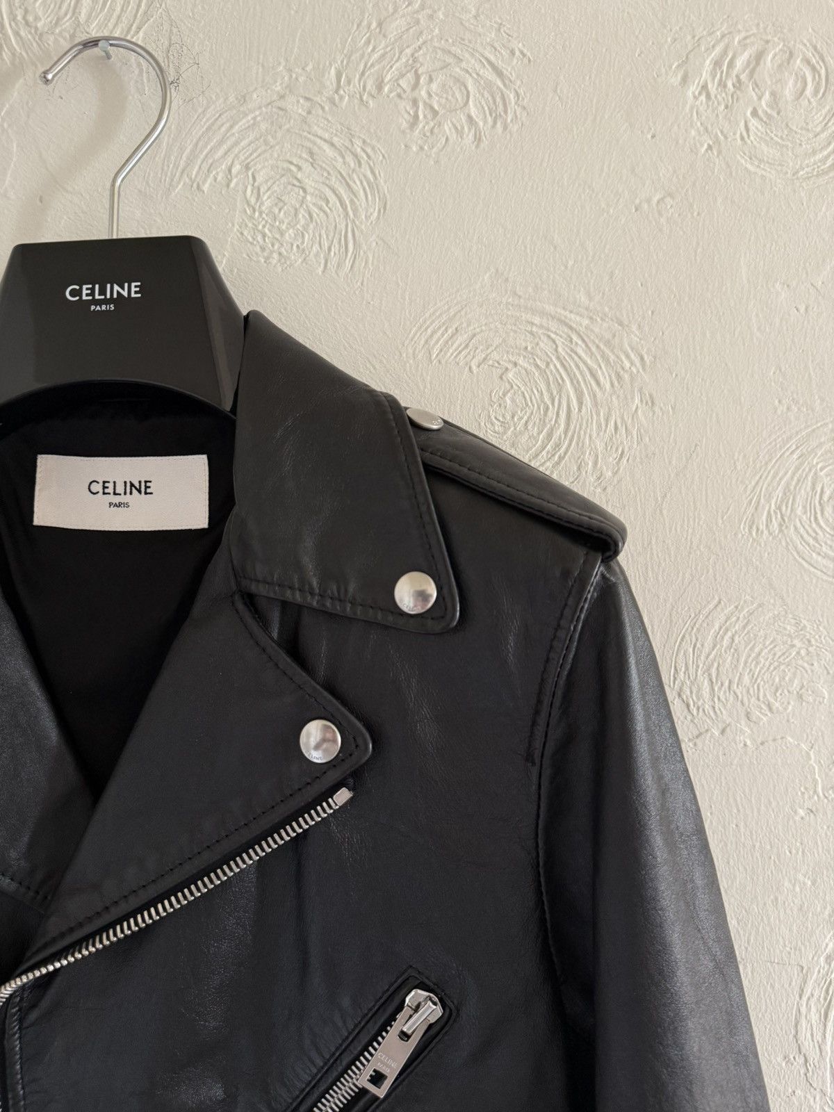 Celine × Hedi Slimane Grail — Celine SS19 biker leather jacket runway Size US S / EU 44-46 / 1 - 9 Thumbnail