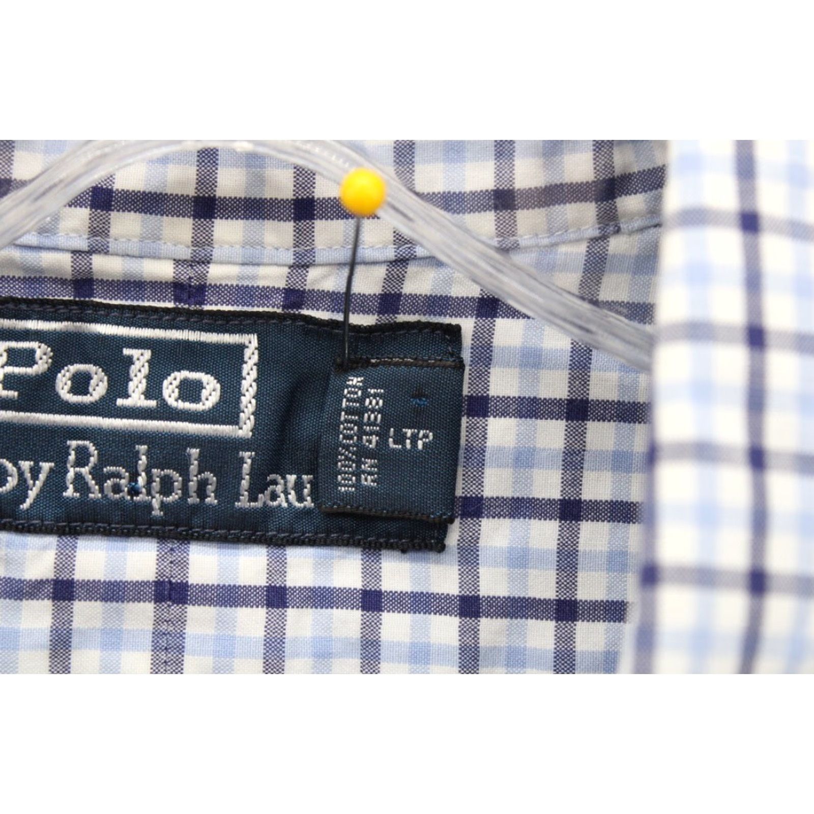 Polo Ralph Lauren VINTAGE Polo Ralph Lauren Shirt Men's Medium Blue Gingham Check Blue Pony Preppy VTG Size US M / EU 48-50 / 2 - 6 Thumbnail