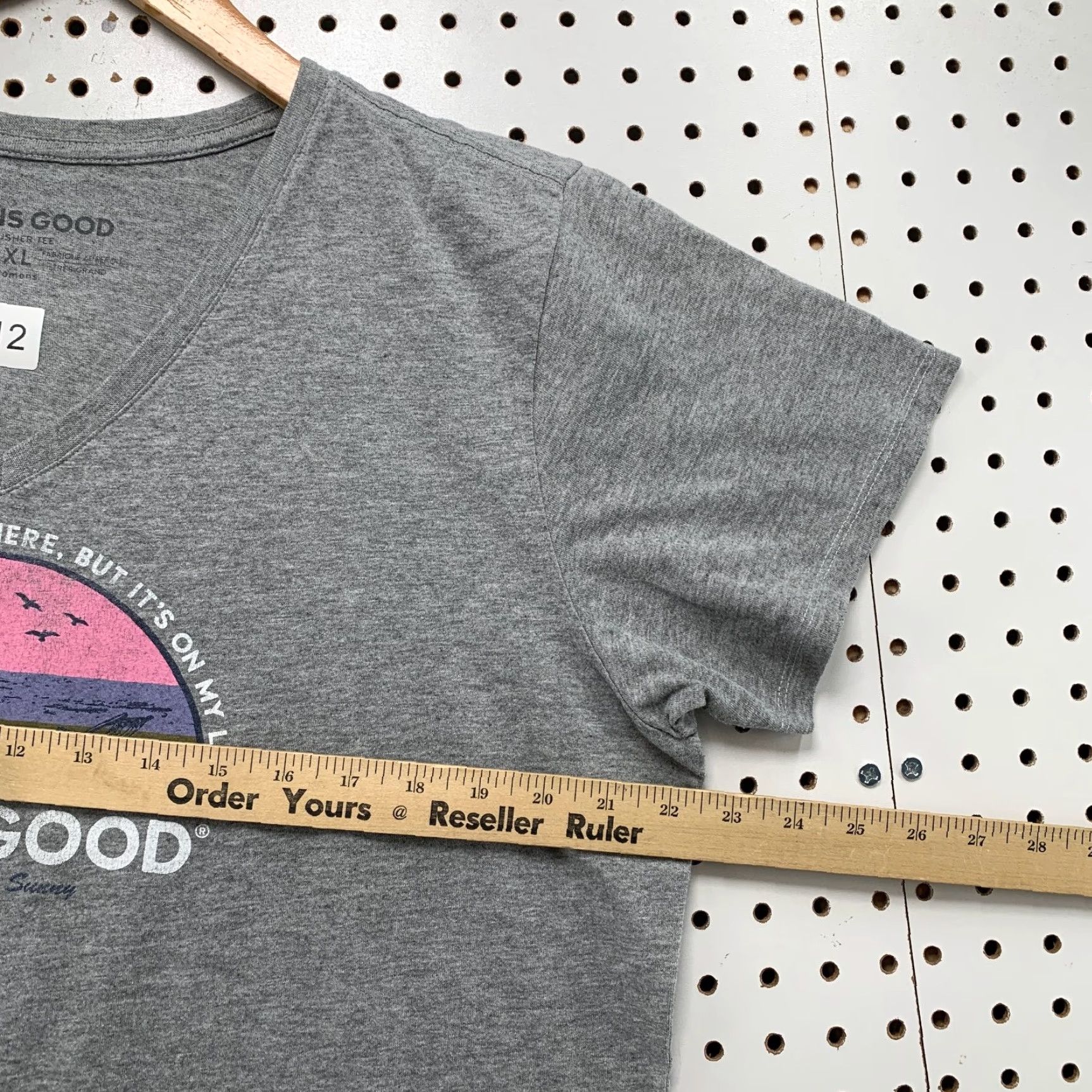 Life is Good Life Is Good Shirt Womens XL Gray Beach Outdoor Sunrise Sunset Crusher Tee Size XL / US 12-14 / IT 48-50 - 7 Thumbnail