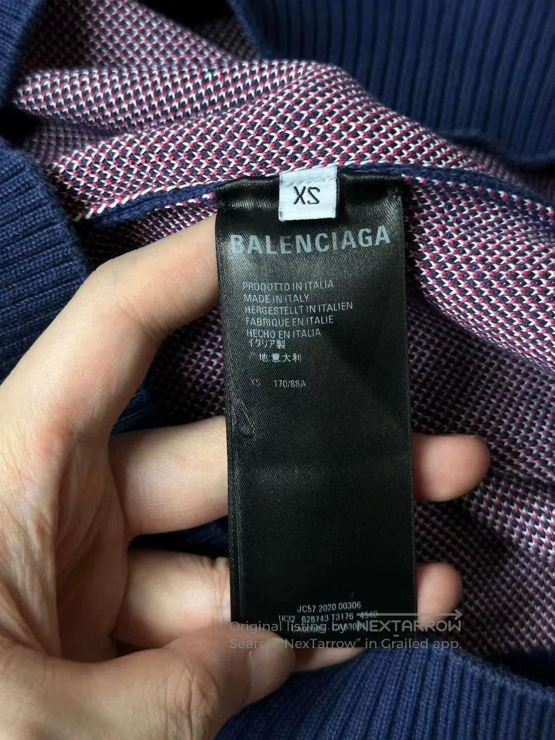 Balenciaga Balenciaga Cola Print Blue Sweater. Size US XS / EU 42 / 0 - 3 Thumbnail