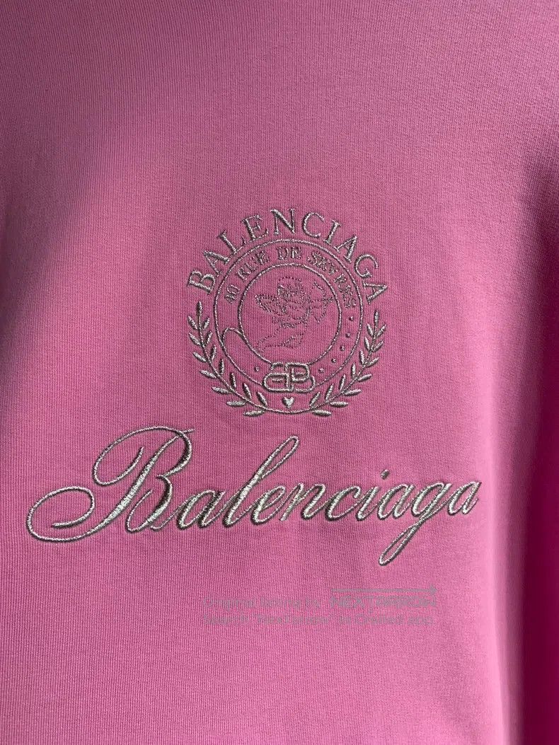 Balenciaga Balenciaga Pink Embroidery Letter Logo Hoodie Size US XS / EU 42 / 0 - 4 Thumbnail