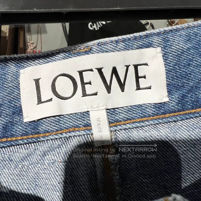 Loewe Loewe Logo High-Waist Wide Leg Jeans Size 42" / US 20 - 3 Thumbnail