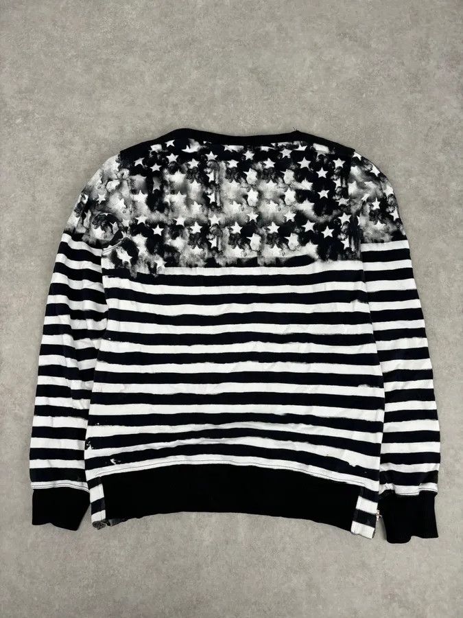 Balmain Balmain Black & White USA Flag Contemporary Zip Sweater Size US M / EU 48-50 / 2 - 6 Thumbnail