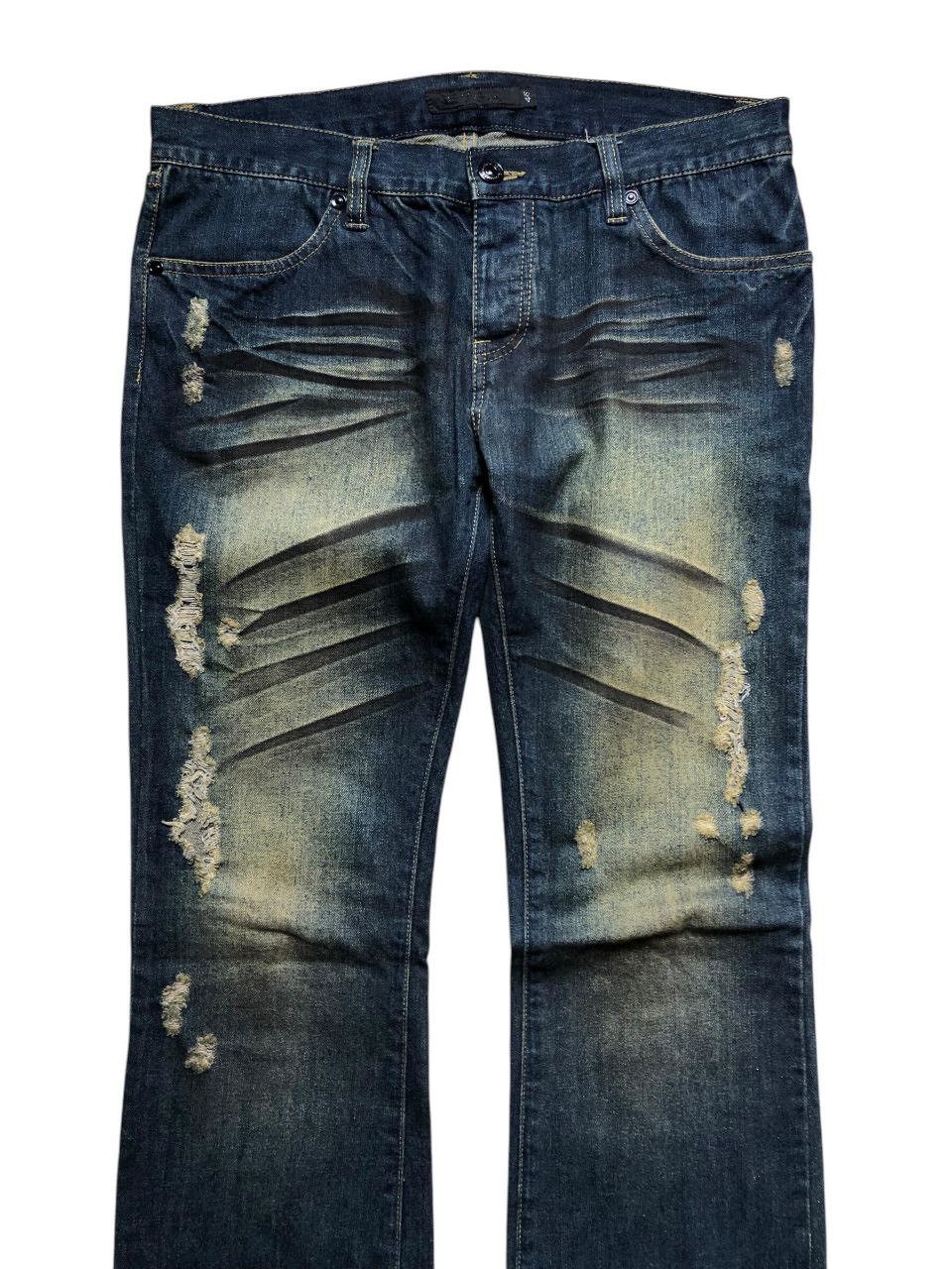 GOSTAR DE FUGA × If Six Was Nine × Le Grande Bleu (L.G.B.) Fuga Distressed Rusty Flare Jeans Size US 33 - 3 Thumbnail