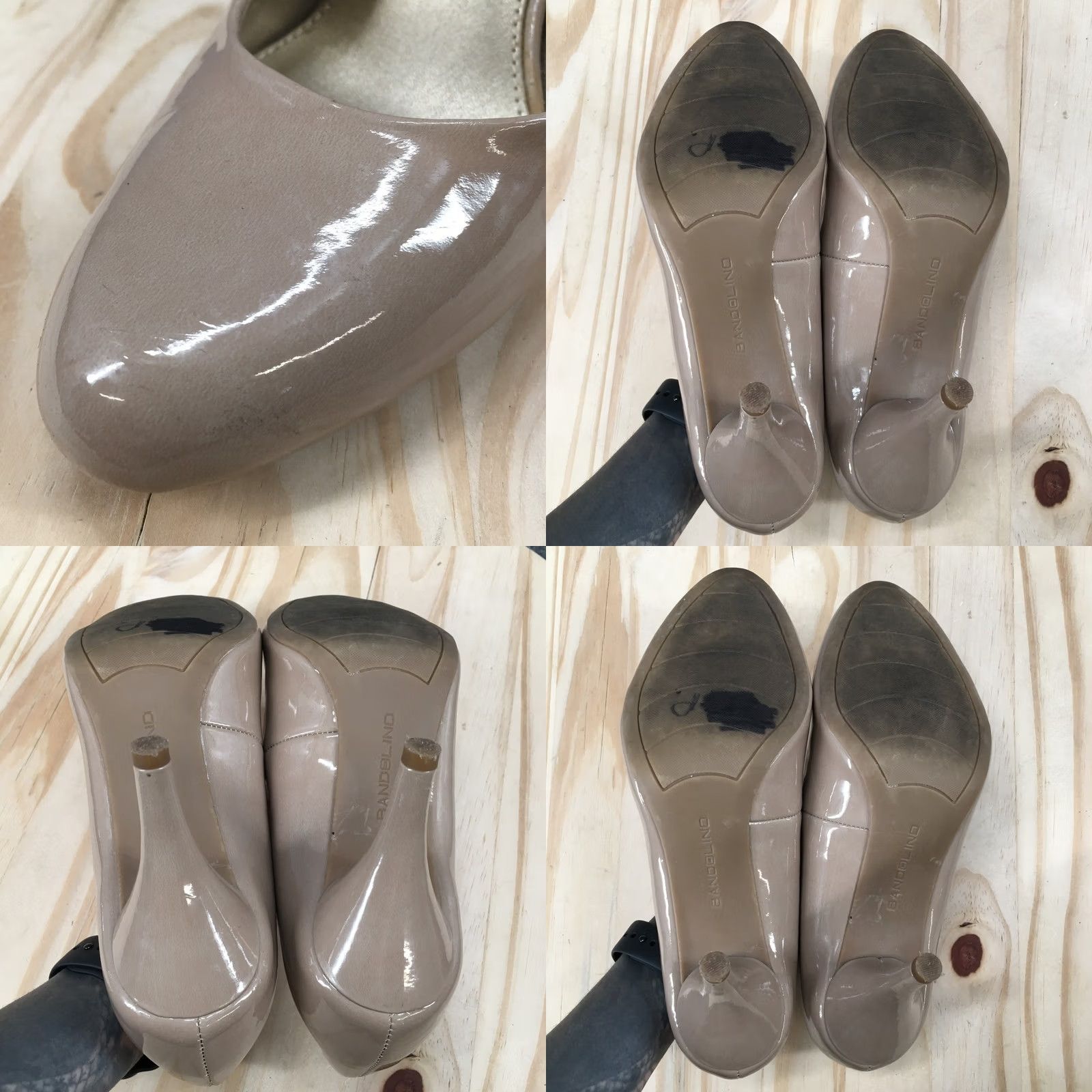 Vintage Bandolino Heels Womens 8 M Courteous Slip On Kitten Pumps Brown Patent Leather Size US 8 / IT 38 - 9 Thumbnail