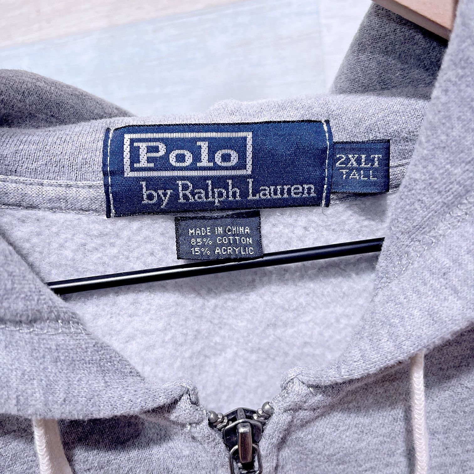 Polo Ralph Lauren POLO Ralph Lauren Full Zip Hoodie Heather Gray Mens 2XLT Size US XXL / EU 58 / 5 - 6 Thumbnail