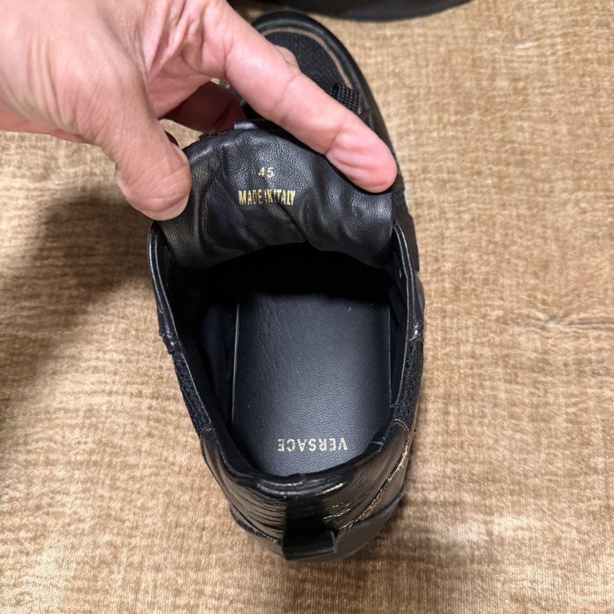 Versace Versace Black & Gold Medusa Sneakers - Worn Once, Box Size US 12 / EU 45 - 10 Thumbnail